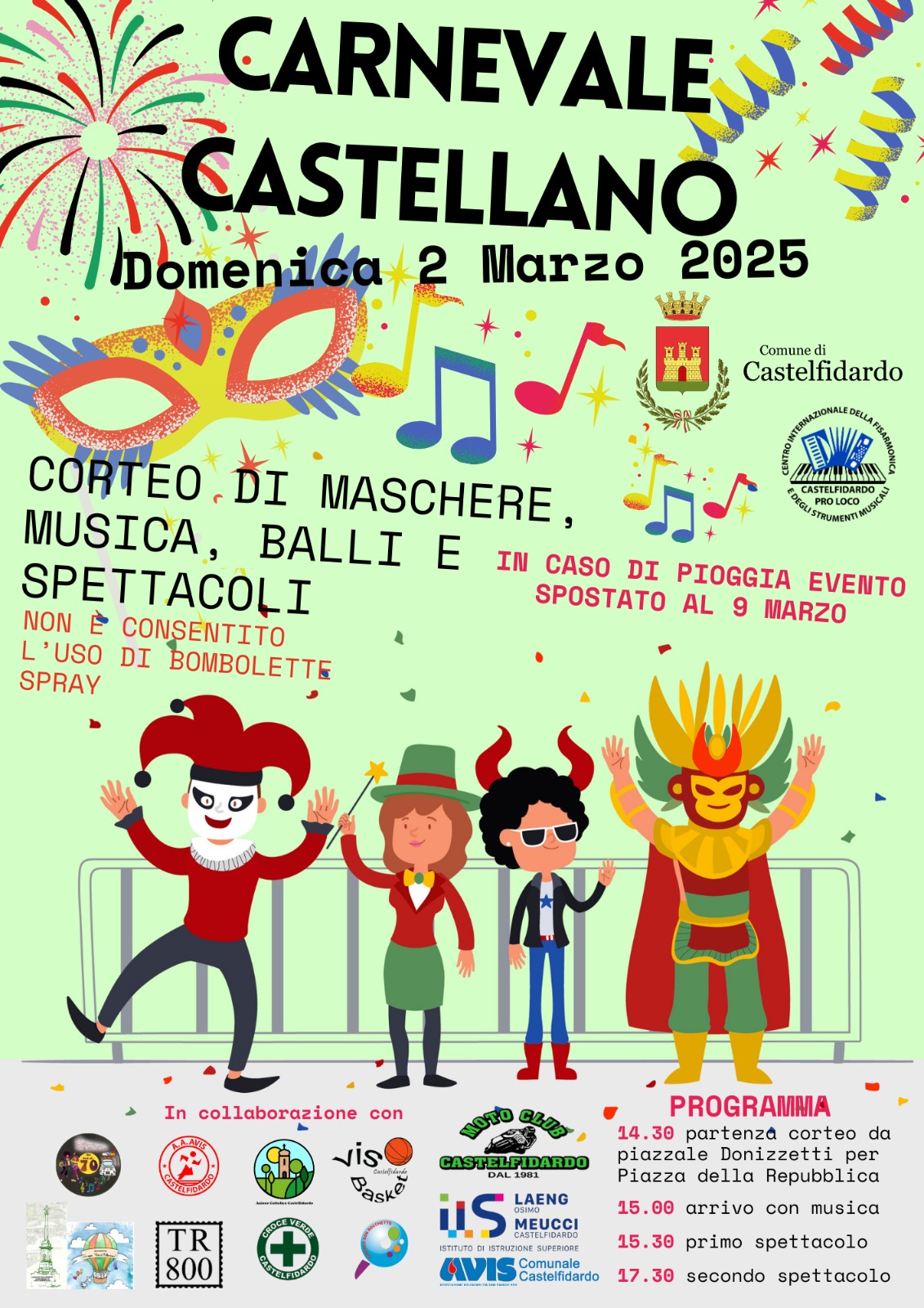 Il programma del Carnevale Castellano